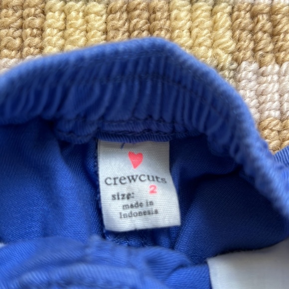 J. Crew Crewcuts Girls Blue Fishtail Hem Drawstring Chino Shorts Sz 2 - Picture 4 of 6